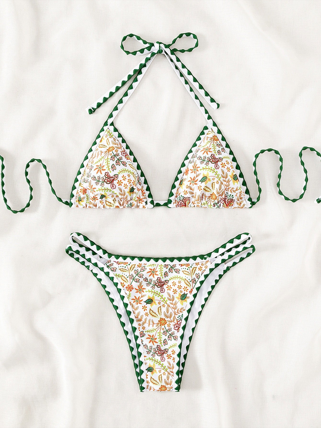 8003S swim mod conjunto de bikini halter de triangulo