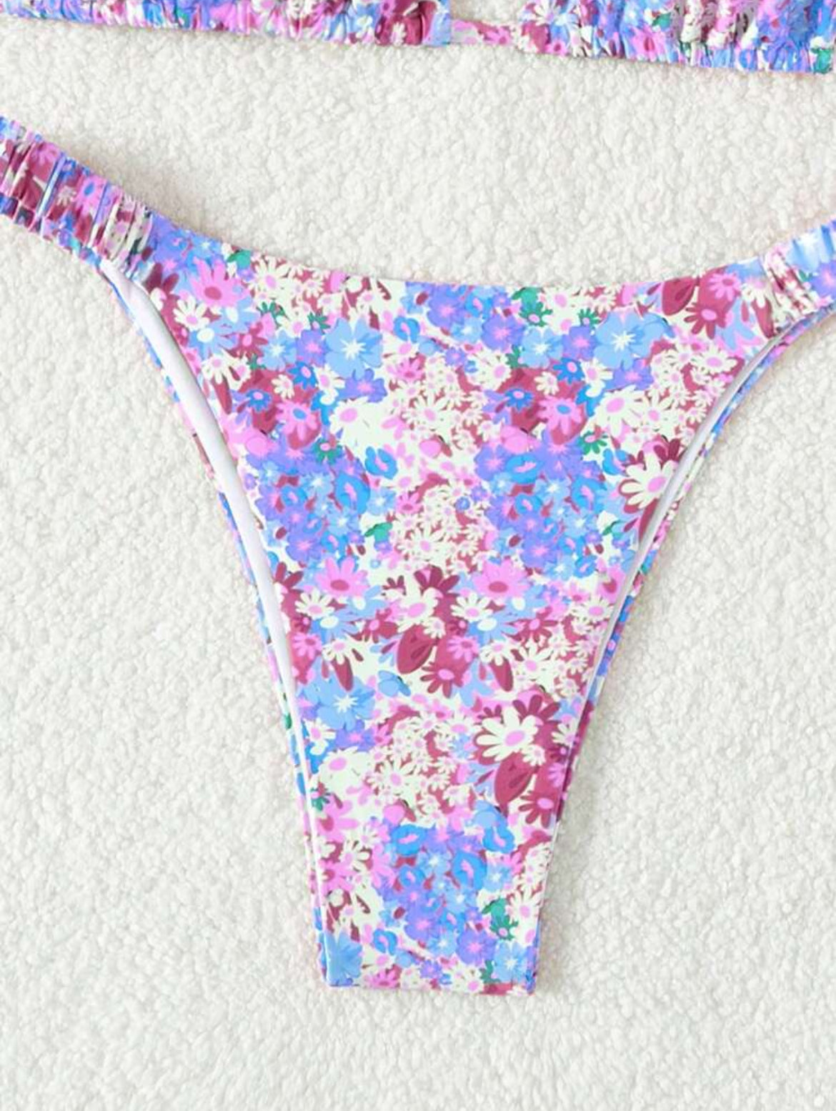 0495S swim mod conjunto de bikini de dos piezas con estampado floral