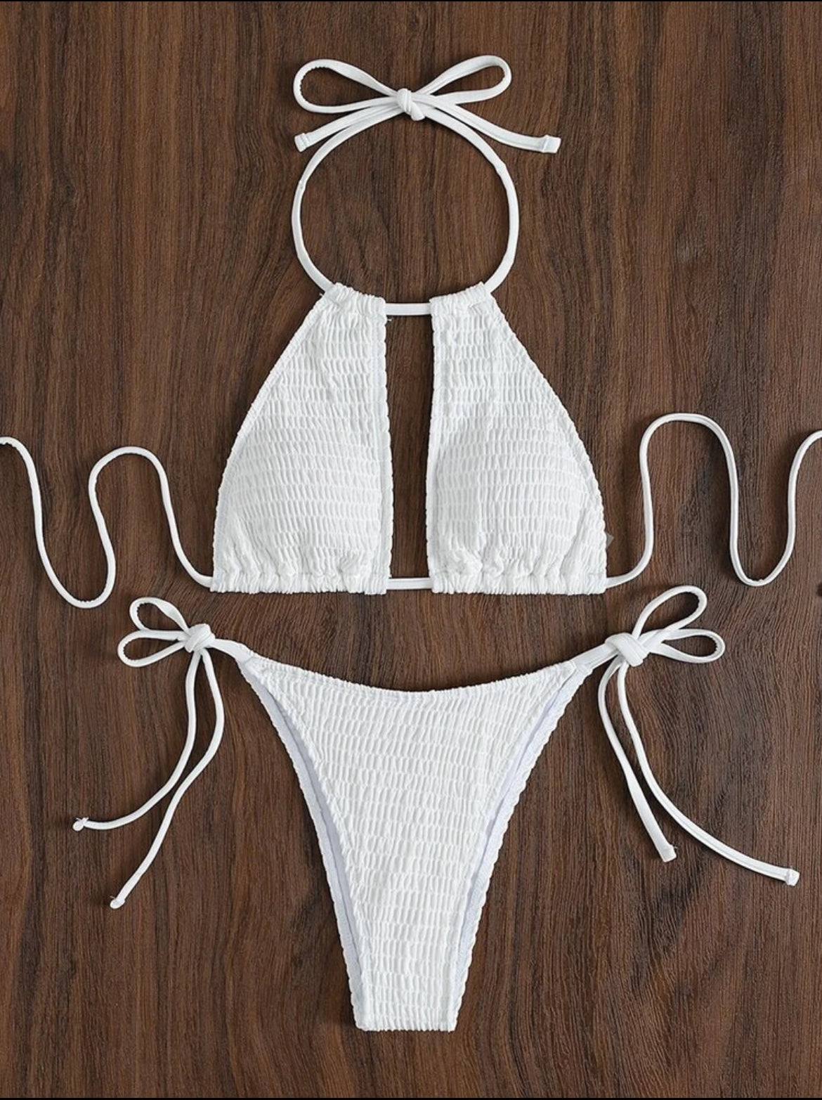 0066M swim conjunto de bikini fruncido