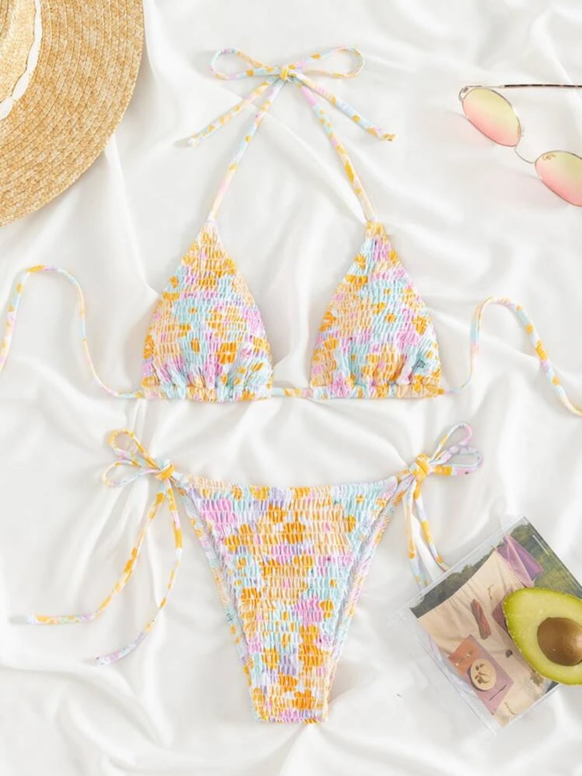 4632S swim mod conjunto de bikini con estampado floral