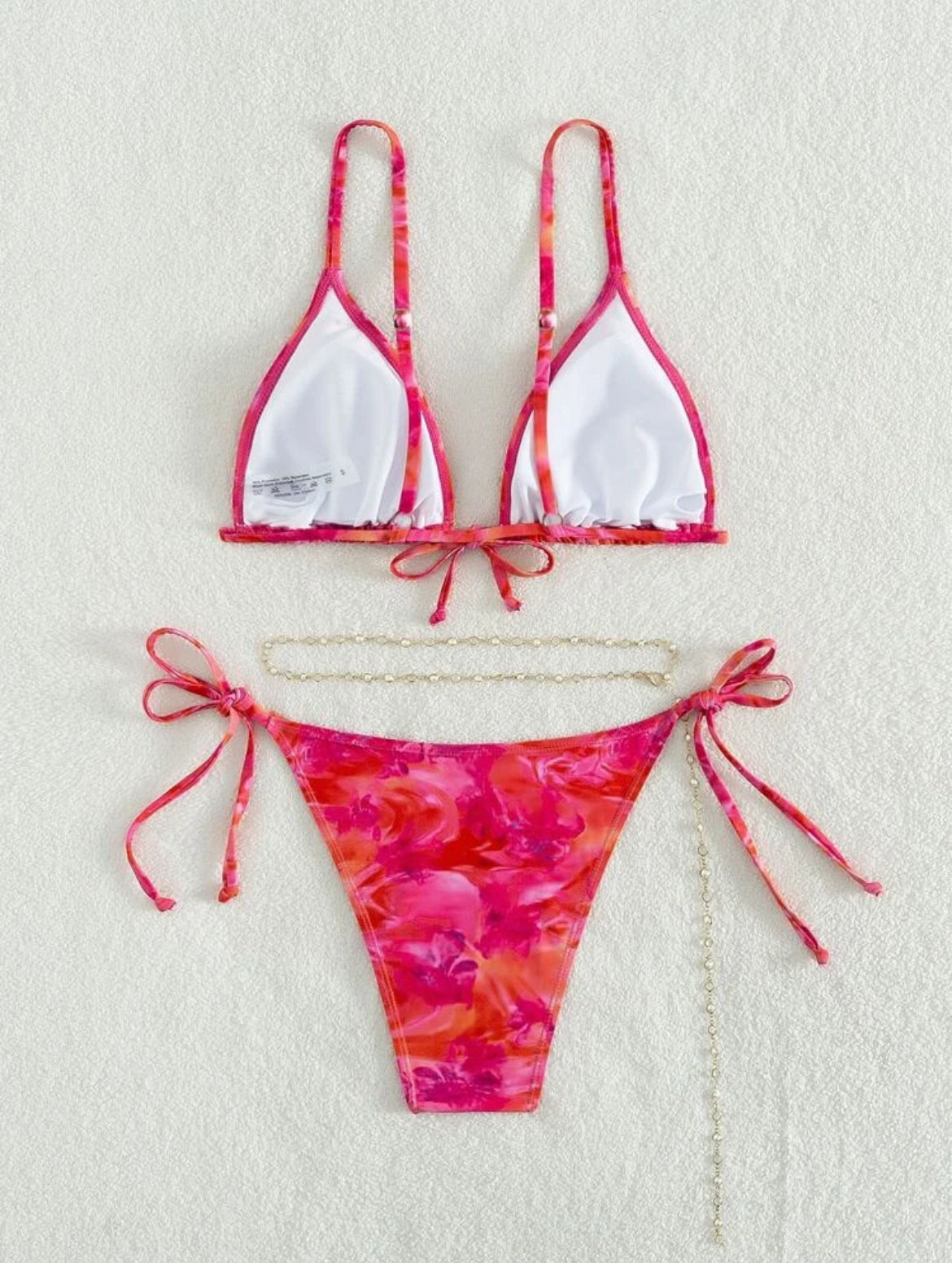 9822S swim conjunto de bikini teñido anudado