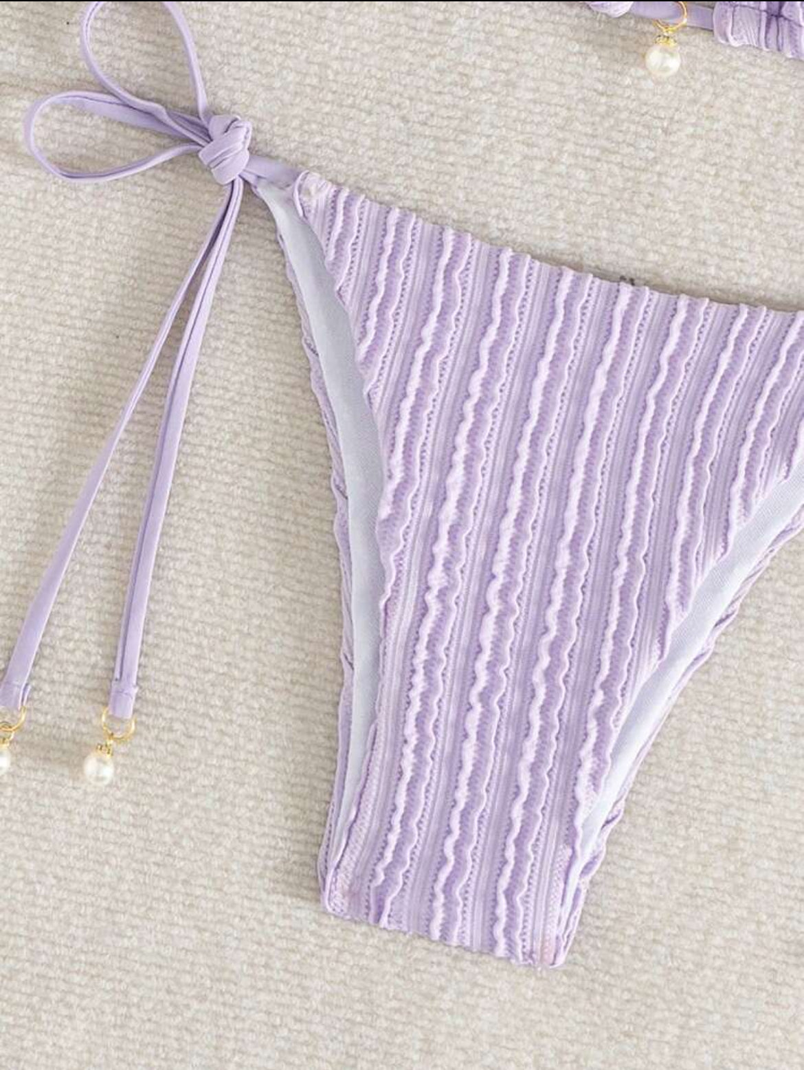 9096M swim set de piezas de bikini halter morado