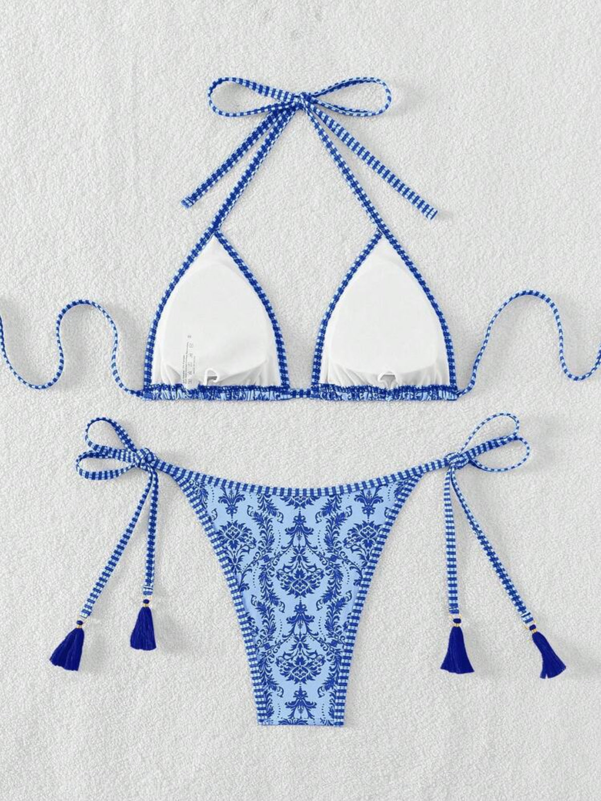 7765M swim conjunto de bikini sexy azul