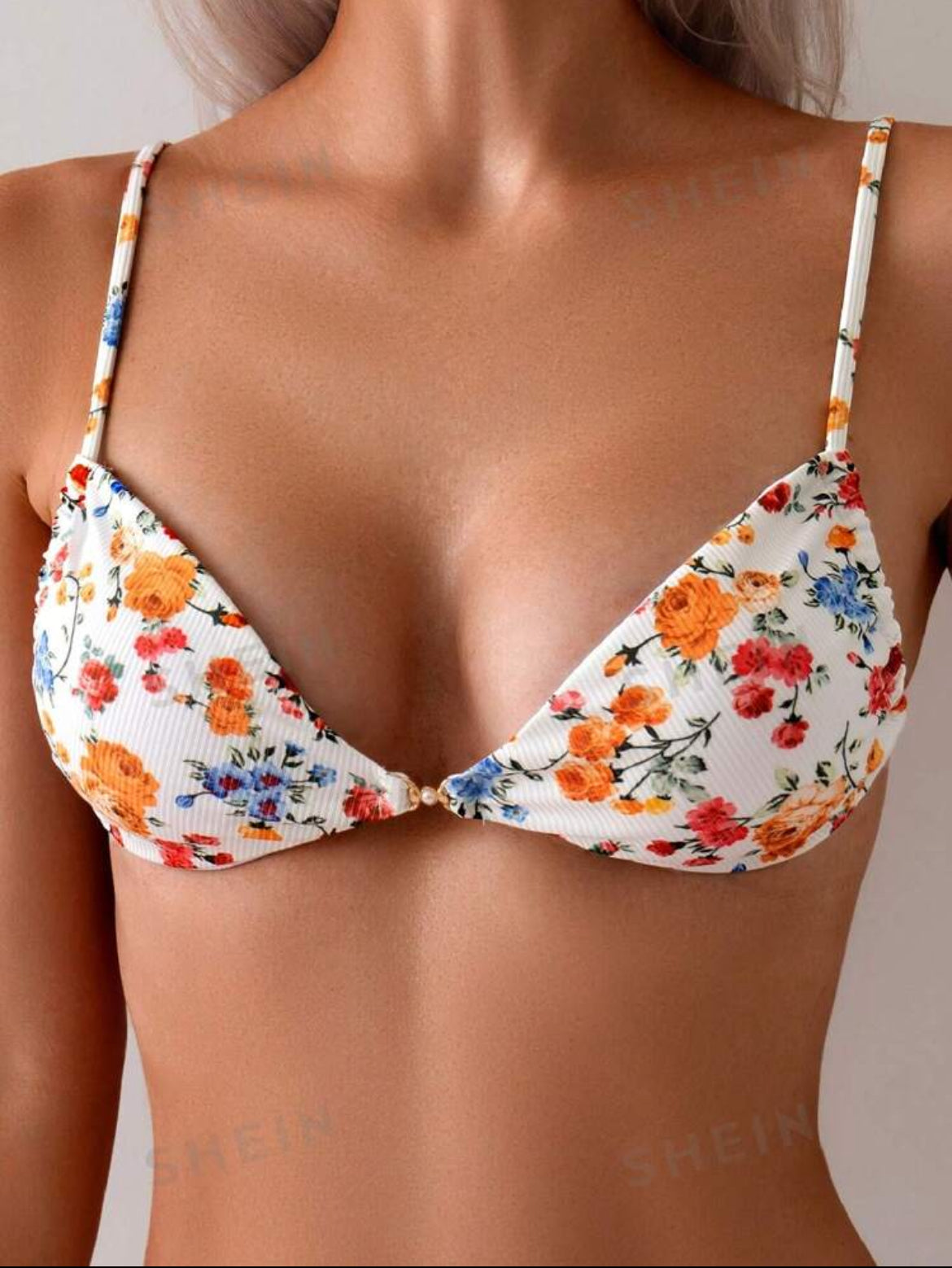 #2722 Swim conjunto de bikini con estampado floral colorido