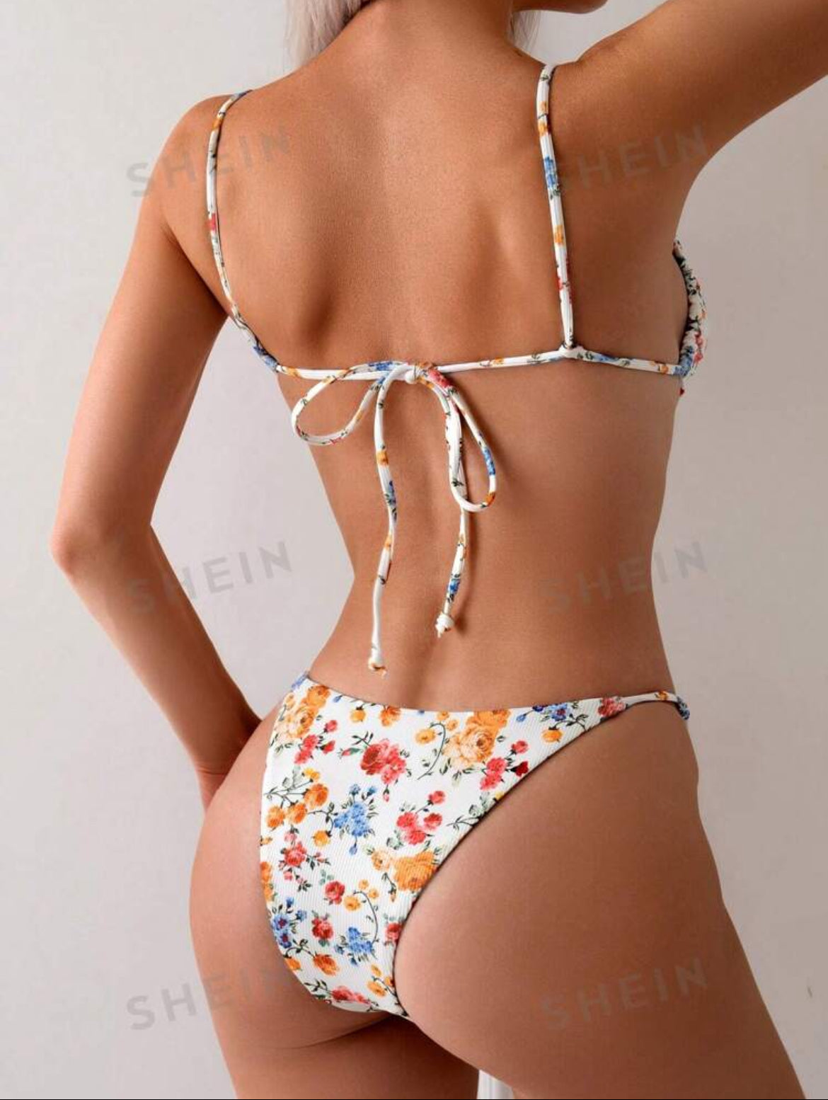 #2722 Swim conjunto de bikini con estampado floral colorido