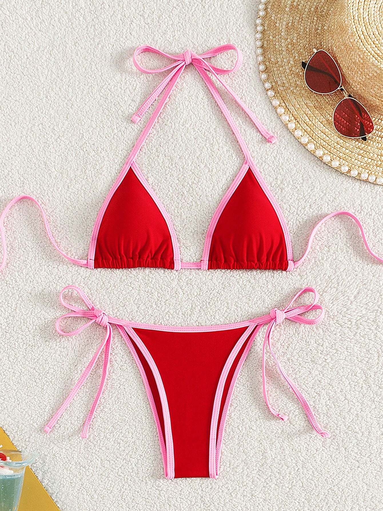 8730S swim mod conjunto de bikini con top halter