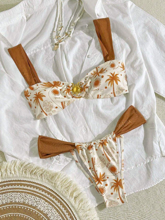 4126S conjunto de bikini sexy café