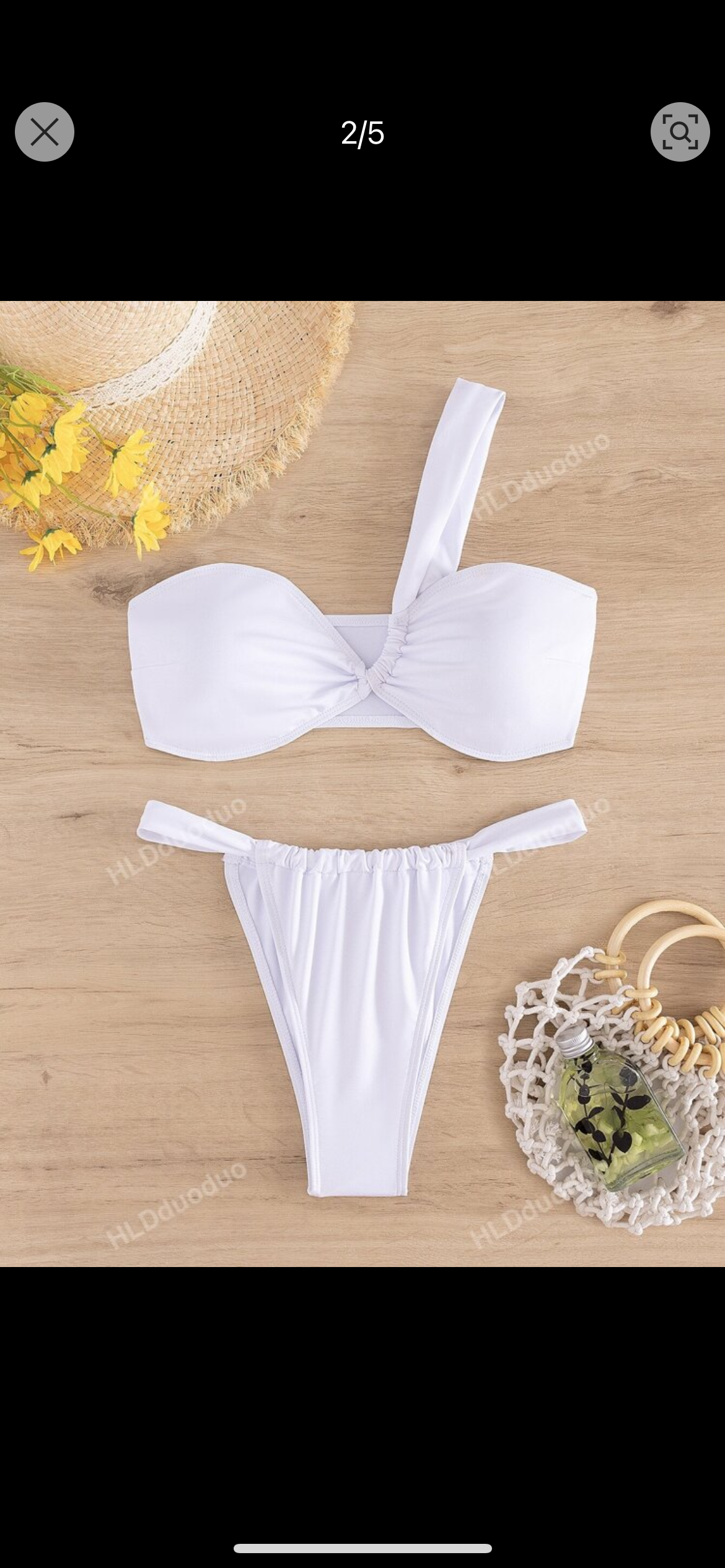 Conjunto de bikini de hombros inclinados/un solo hombro