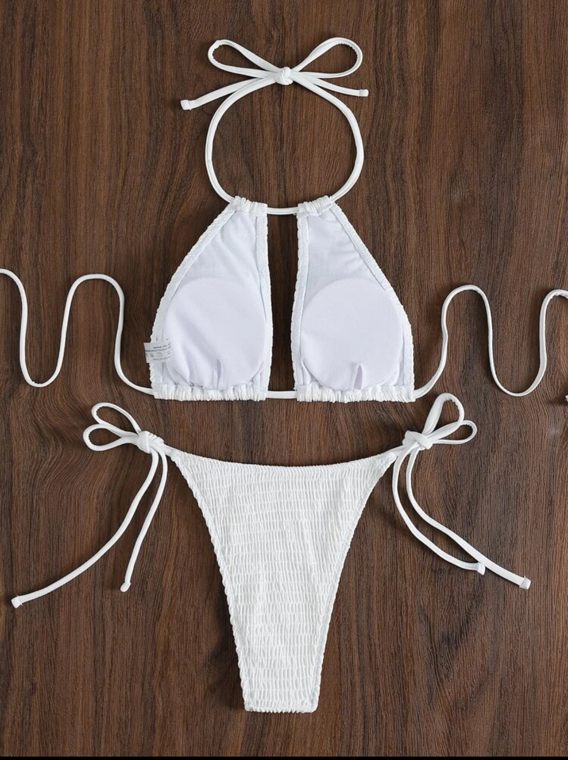 0066M swim conjunto de bikini fruncido