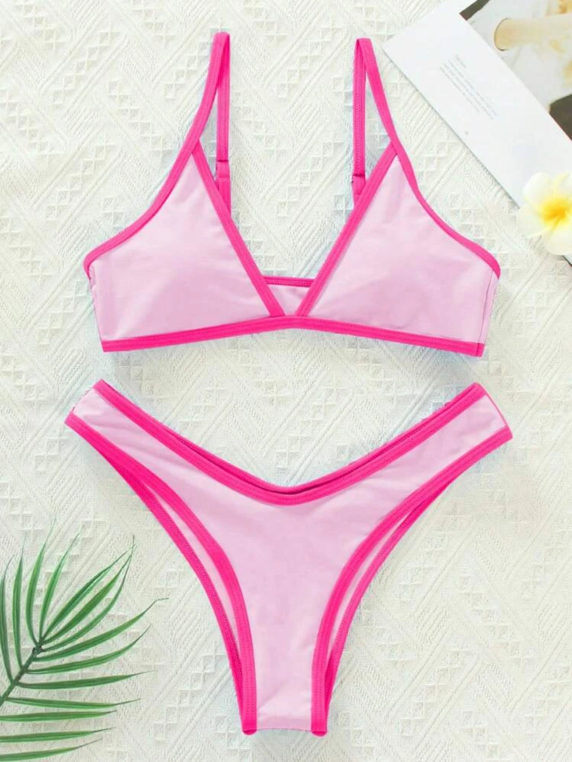 6558M swim conjunto de bikini de 2 piezas rosado