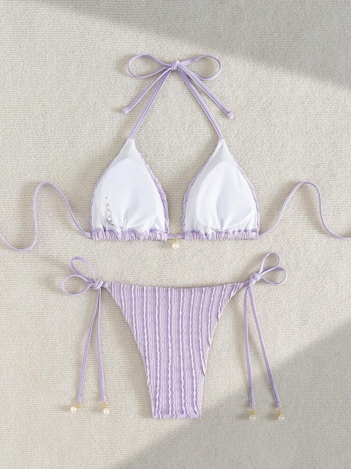 9096M swim set de piezas de bikini halter morado