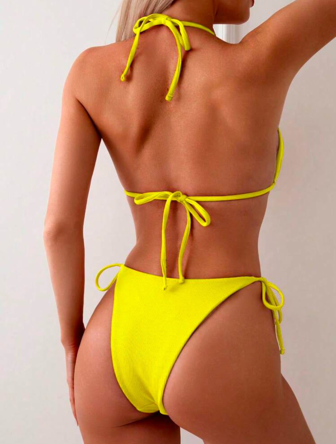 Conjunto de bikini de dos piezas de tejido