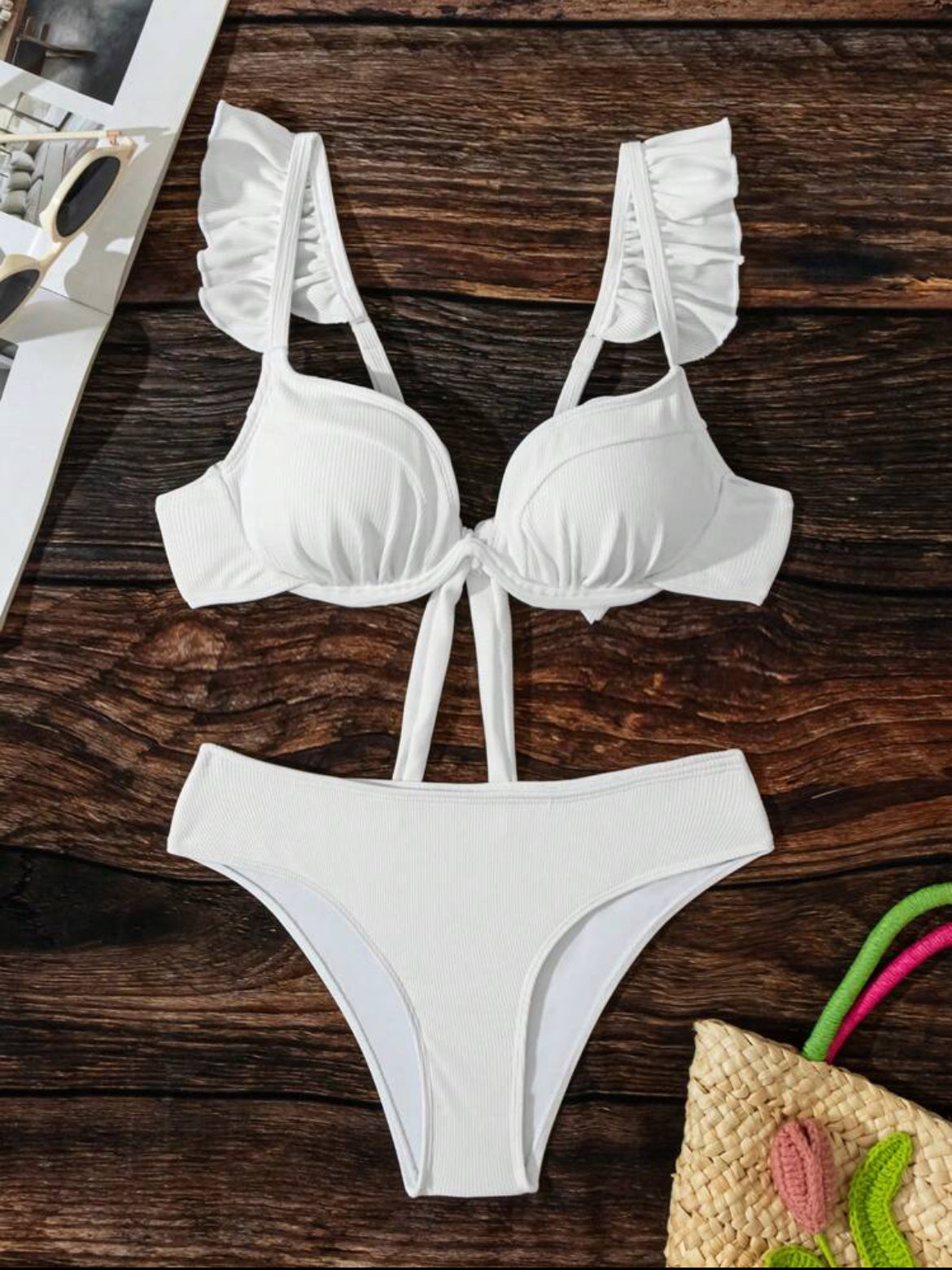 2613S swim conjunto de bikini para playa de verano blanco